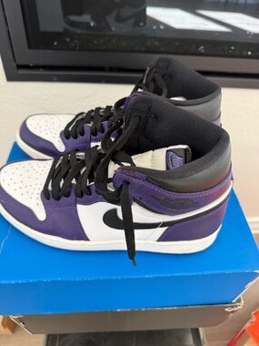 Nike Air Jordan 1 High - Court Purple 100% Authentic